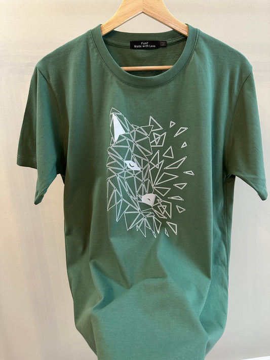 Regular Fit Men’s Printed T Shirt, Wolf Printed Shirt