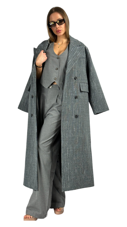 Oversized Longline Grey Coat